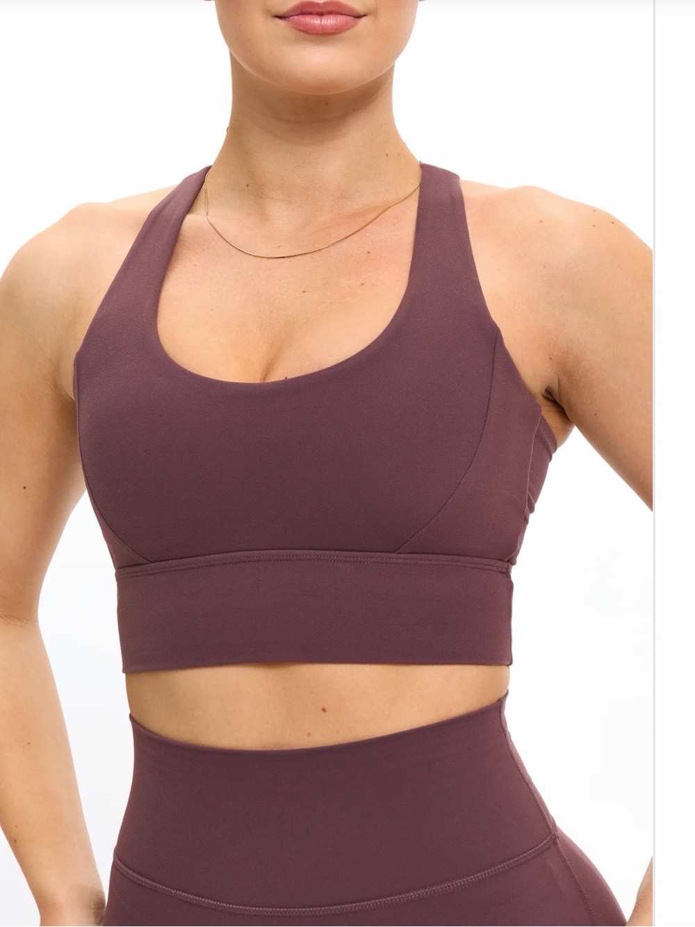 Buffbunny Rosa Sports Bra Smoked Cherry Strappy Longline